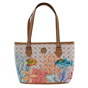 Giani Bernini Aquatic Logo Medium Tote Handbag #GB35